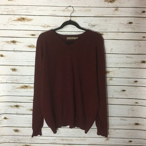 Raffi Burgundy Cashmere Sweater Mens Extra Large